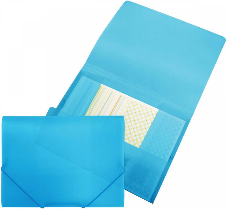 Beautone elastomap met kleppen ft A4 blauw