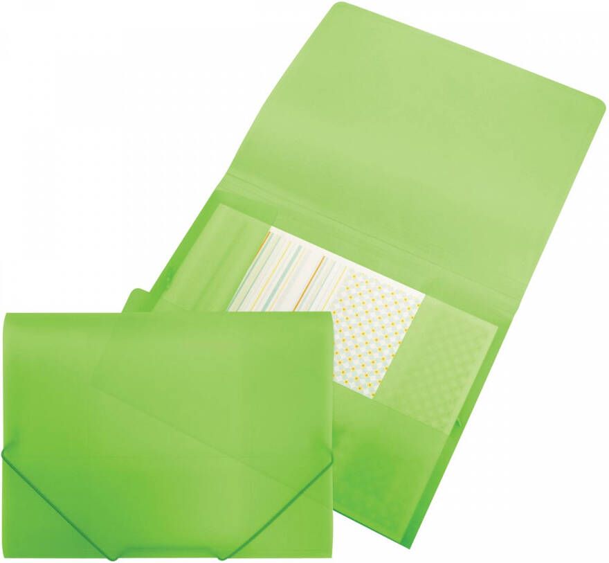 Beautone elastomap met kleppen ft A4 groen