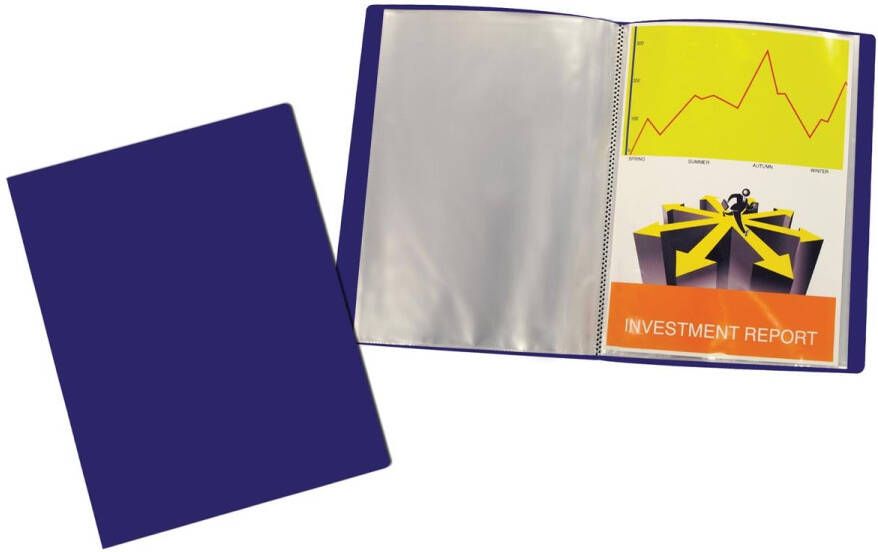 Beautone Showalbum A4 30 tassen blauw