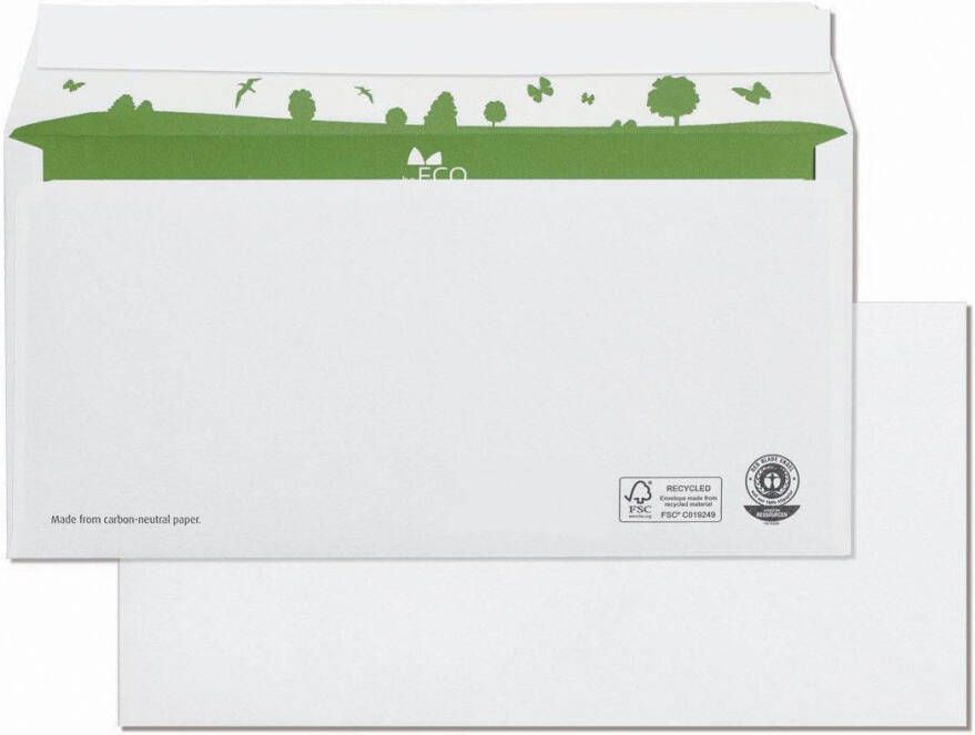 BeECO Bong enveloppen ft 110 x 220 mm zonder venster doos van 500 stuks