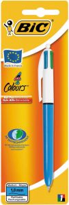 Bic 4 Colours Original balpen 0 32 mm 4 klassieke inktkleuren blauw op blister