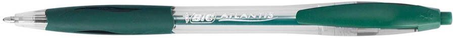 Bic Balpen Atlantis classic grip clic medium groen