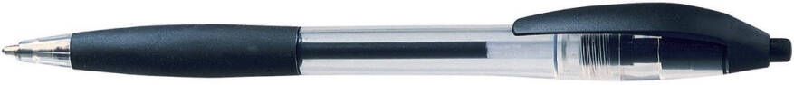 Bic Balpen Atlantis classic grip clic medium zwart