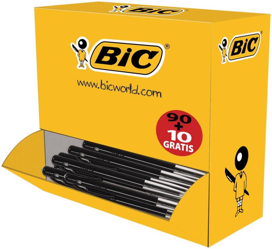 Bic Balpen M10 medium zwart doos Ã  90 10 gratis - Foto 2