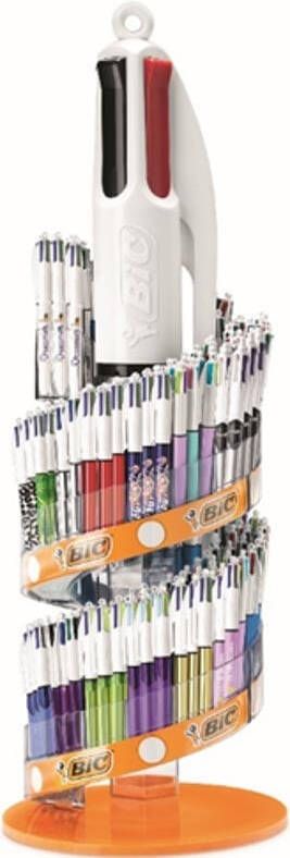 Bic Colours Family 4-kleurenbalpen geassorteerde kleuren display van 204 stuks