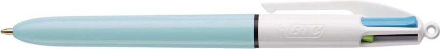 Bic Colours Fun 4-kleurenbalpen medium pastel inktkleuren lichaam pastelblauw