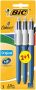 Bic Colours Original 4-kleurenbalpen medium klassieke inktkleuren blauw op blister 2+1 gratis - Thumbnail 1