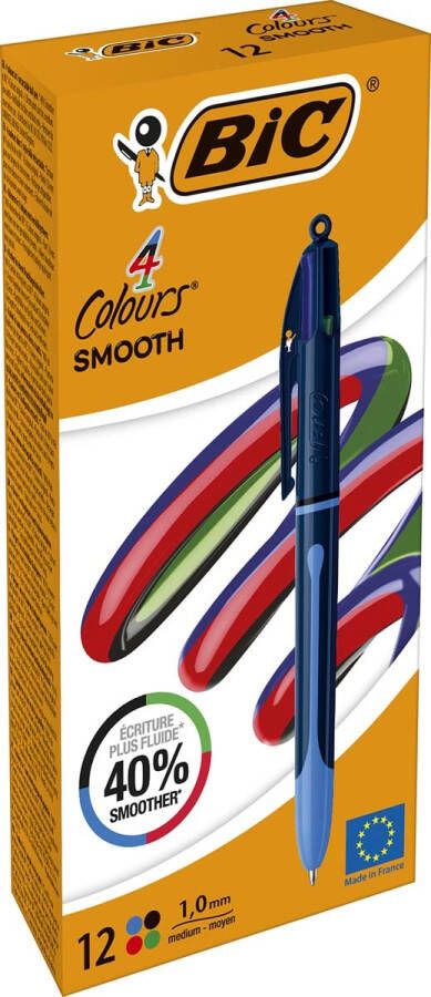 Bic Colours Smooth Drop 4-kleurenbalpen medium
