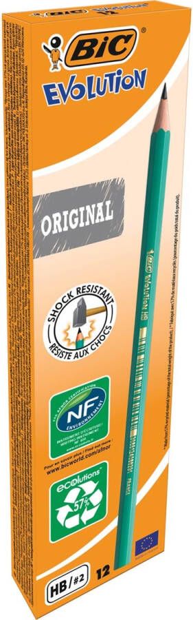 Bic Conté potlood ECOlutions Evolution zonder gum doos van 12 stuks