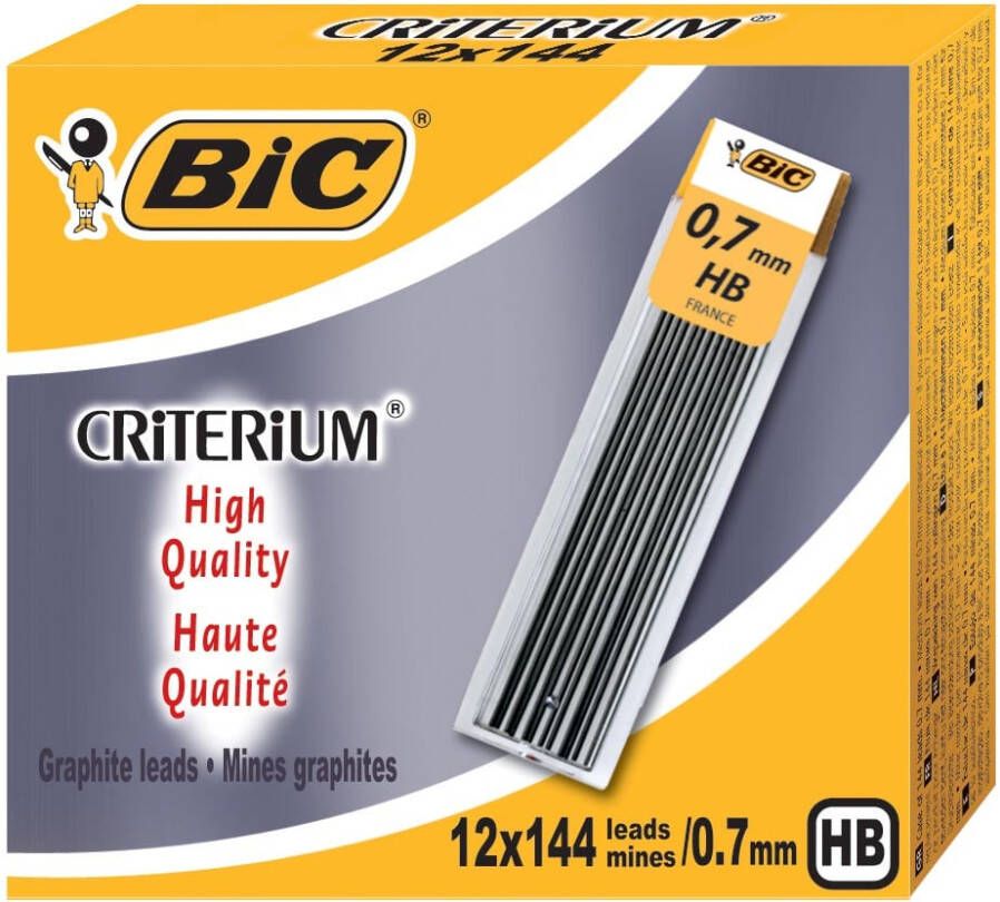 Bic ContÃ© criterium Gilbert mines etui van 12 potloodstiften van 0 7 mm