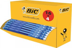 Bic Gelschrijver Gelocity 0 3mm blauw doos Ã  16 stuks + 4 gratis
