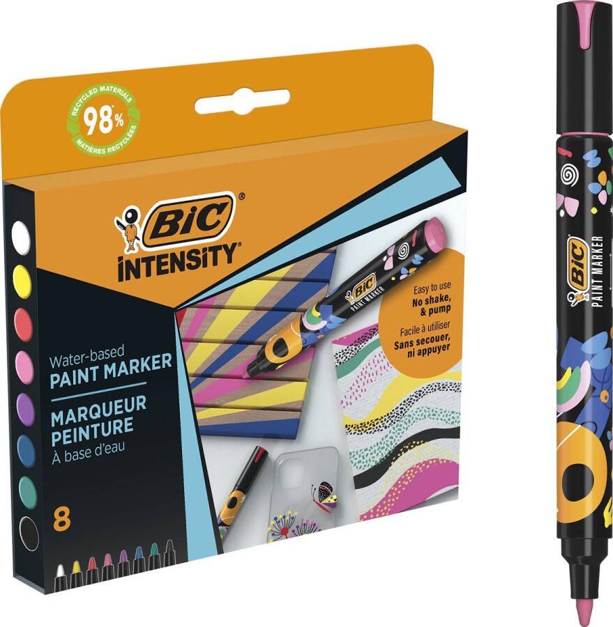 Bic Intensity paintmarker levendige kleuren set van 8 stuks