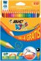 Bic Kids Evolution Ecolutions kleurpotloden etui 14 + 4 gratis - Thumbnail 1