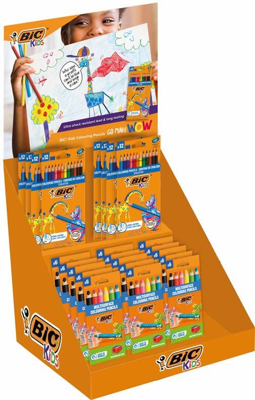 Bic Kids kleurpotlood Back To School assorti display van 39 etuis