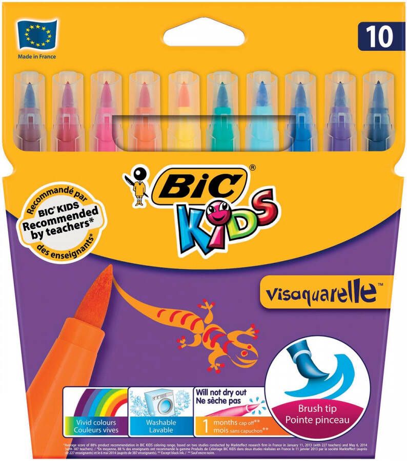 Bic Kids penseelstift Visaquarelle etui van 10 stuks