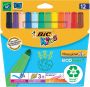 Bic Kids Viltstift Visacolor XL Ecolutions 12 stiften in een kartonnen etui - Thumbnail 1