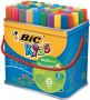 Bic Kids Viltstift Visacolor XL Ecolutions 48 stiften in een metalen doos - Thumbnail 2