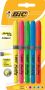 Bic markeerstift Highlighter Grip blister van 5 stuks in geassorteerde kleuren - Thumbnail 1