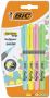 Bic markeerstift Highlighter Grip Pastel blister van 4 stuks in geassorteerde kleuren - Thumbnail 1