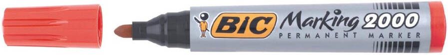 Bic permanent marker 2000-2300 rood schrijfbreedte 1 7 mm ronde punt