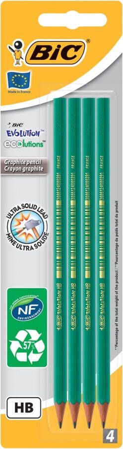 Bic potlood Evolution 650 HB blister van 4 stuks