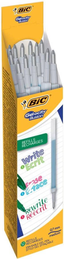 Bic vulling voor gelroller Gel-ocity illusion doos met 12 stuks groen