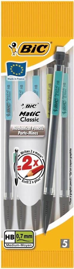 Bic Vulpotlood Matic Original HB 0.7mm assorti zak Ã  5 stuks