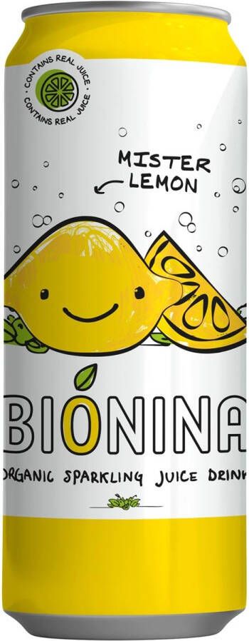 Bionina Mister Lemon blik van 33 cl pak van 12 stuks
