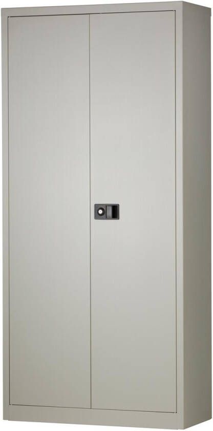 Bisley draaideurkast ft 195 x 91 x 40 cm (h x b x d) inclusief 4 legborden grijs