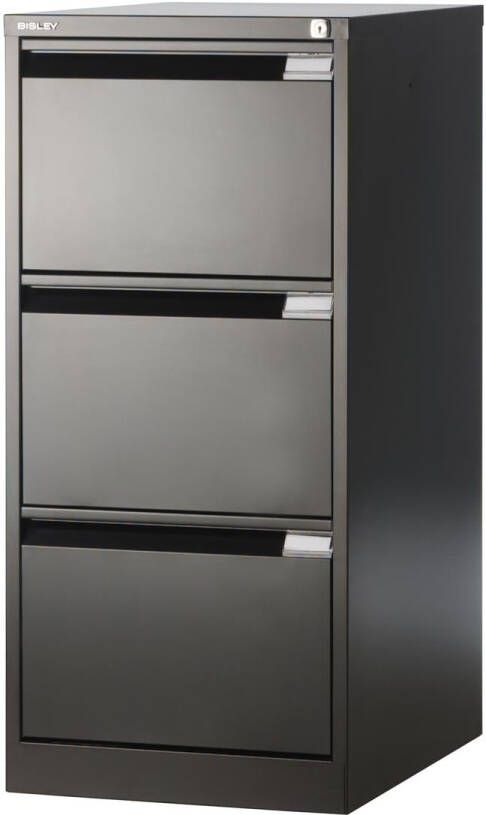 Bisley hangmappenkast ft 101 6 x 47 x 62 2 cm (h x b x d) 3 laden zwart