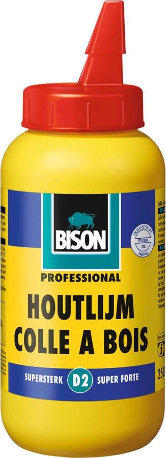 Bison houtlijm Original wit flacon van 250 gram