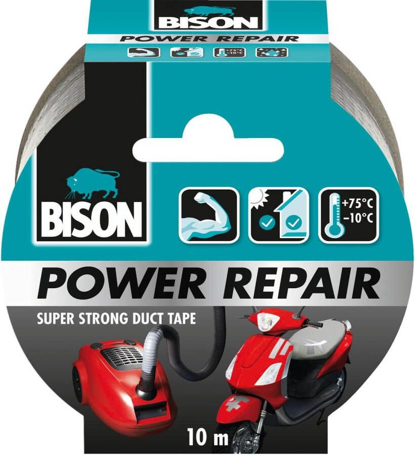 Bison plakband Power Repair ft 48 mm x 10 m grijs