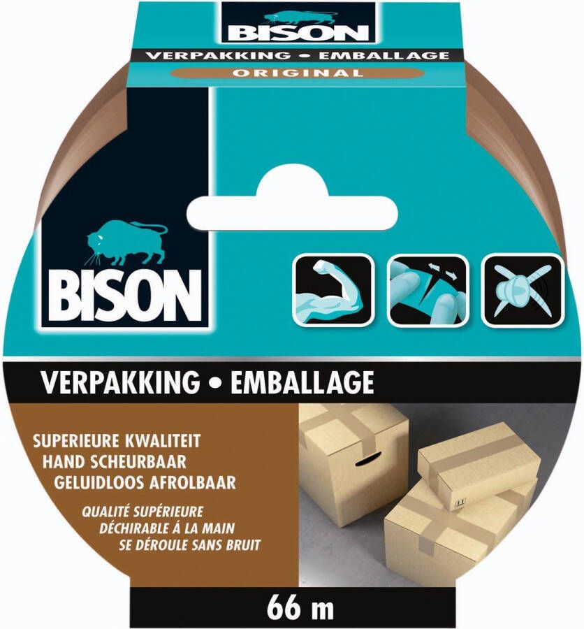 Bison verpakkingstape Original ft 50 mm x 66 m