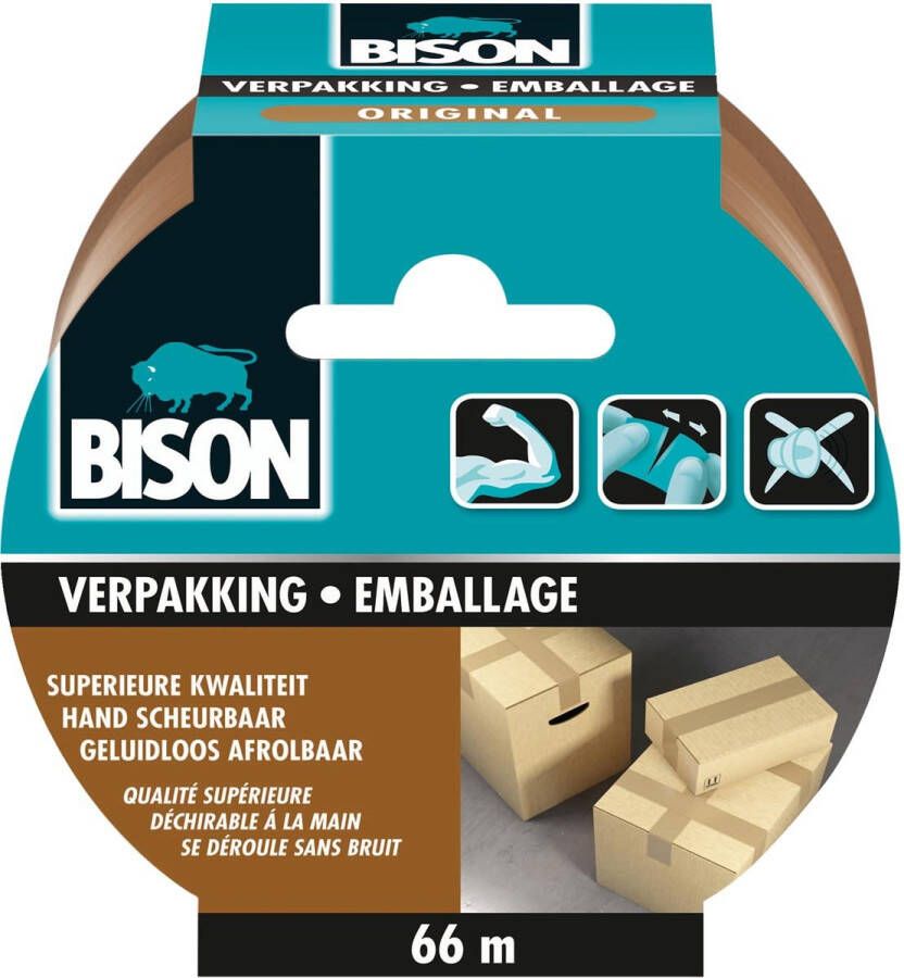 Bison verpakkingstape Original ft 50 mm x 66 m