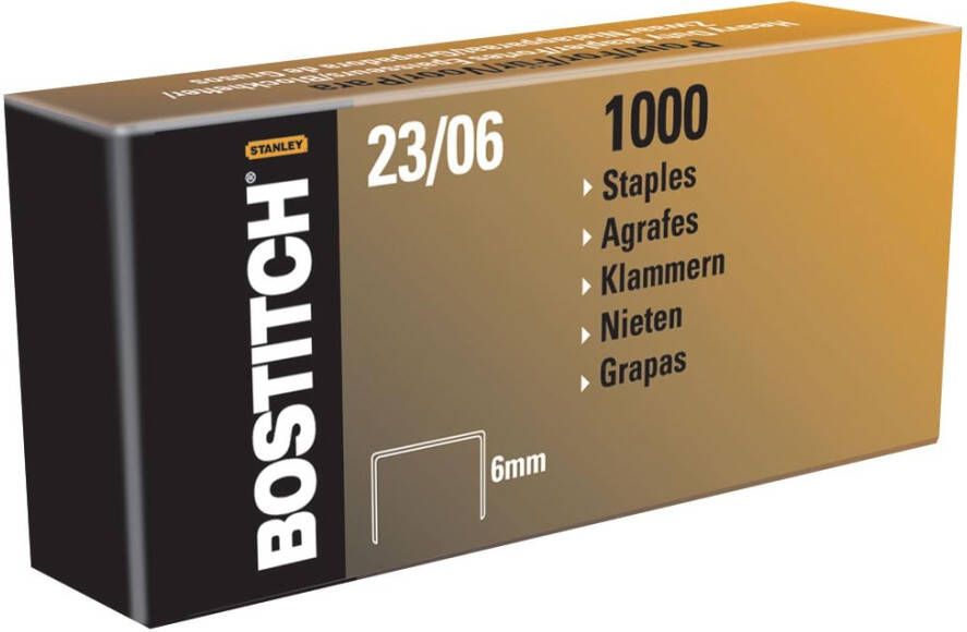 Bostitch nietjes 23-6-1M 6 mm verzinkt voor PHD60 B310HDS HD-23L17