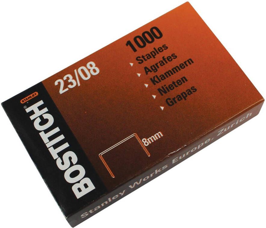 Bostitch nietjes 23-8-1M 8 mm verzinkt voor PHD60 B310HDS HD-23L17
