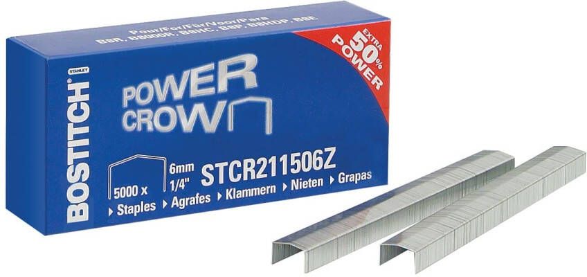 Bostitch nietjes STCR211506Z 6 mm voor B8R B8HC B8HDP B8P B8E doos van 5.000 nietjes