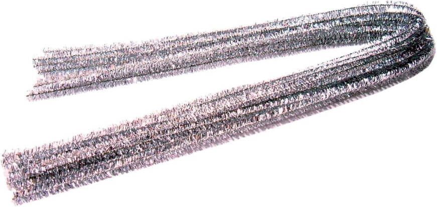 Bouhon chenilledraad zilver pak van 10 stuks