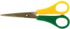 Bouhon schaar Inox 14 cm, voor linkshandigen, geel/groen, met scherpe punt online kopen