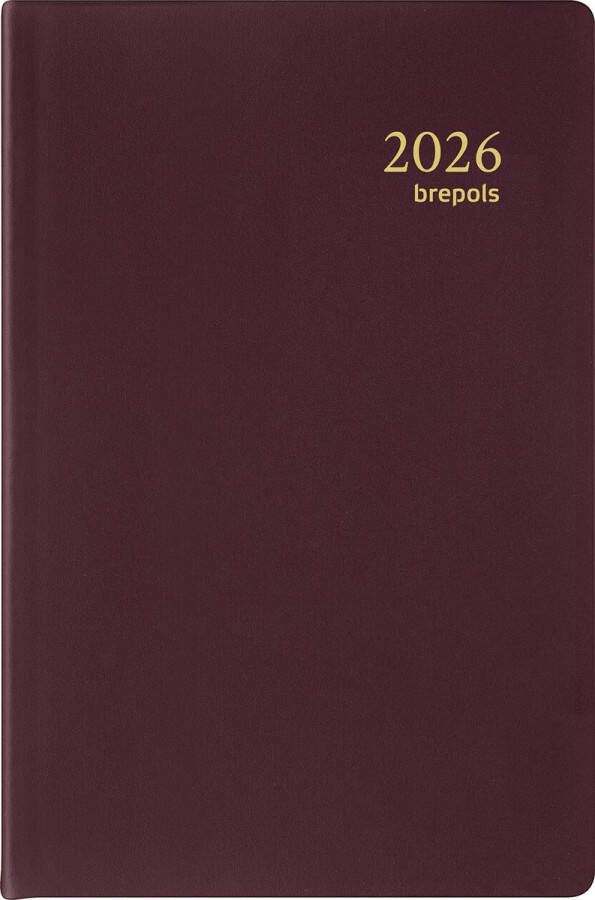 Brepols agenda Delta Seta 6-talig bordeaux 2026