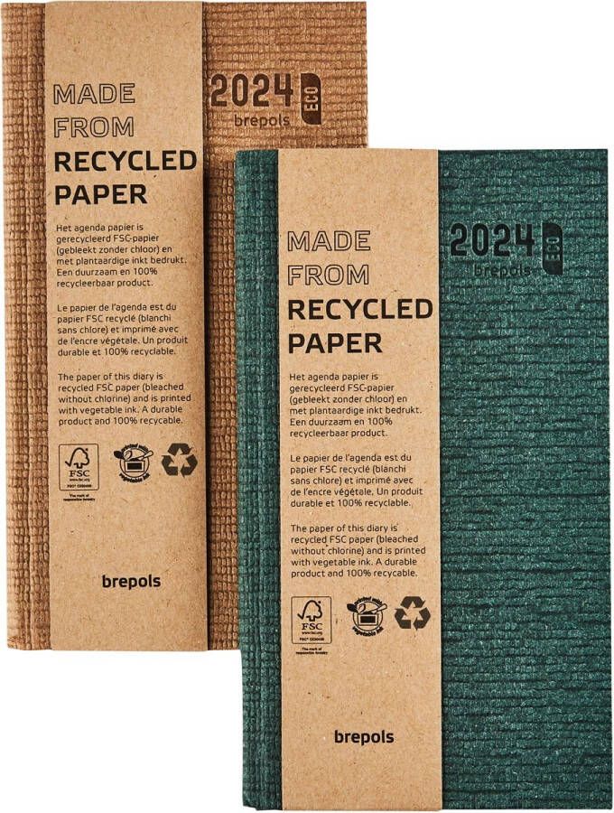 Brepols agenda Ecorama Kazar assorti 2026 boekgebonden