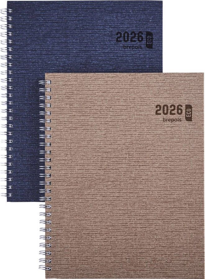 Brepols agenda Ecotiming Kazar assorti 2026 spiraalgebonden