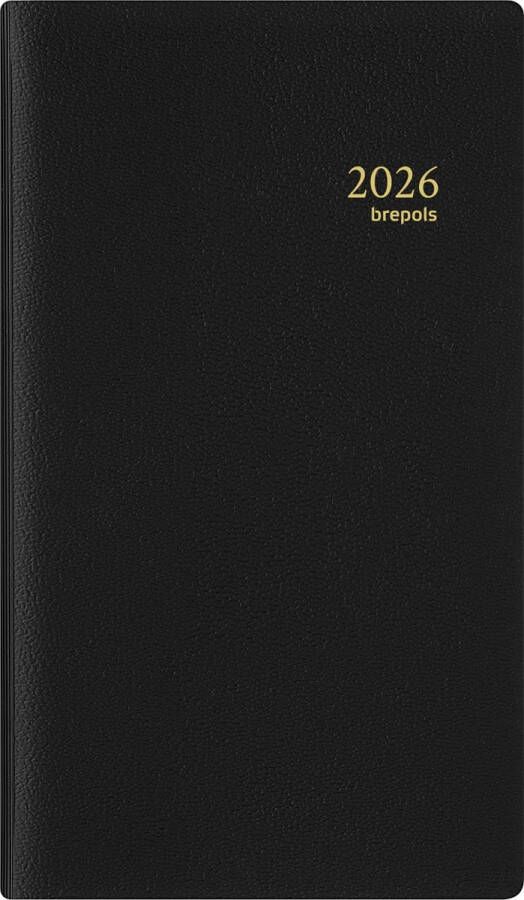 Brepols Agenda 2026 Breplan Genova 7dagen 1pagina zwart - Foto 2