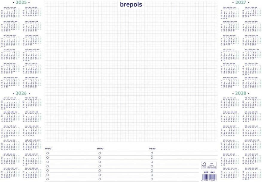 Brepols Bureau onderlegblok 2026
