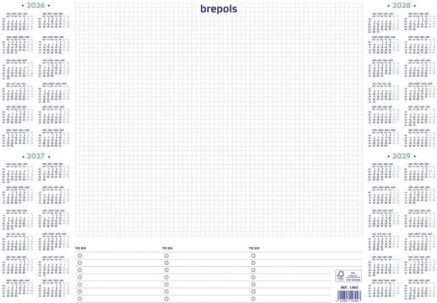 Brepols Bureau onderlegblok 2026