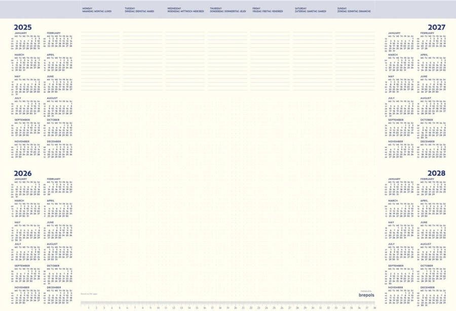 Brepols Onderlegblok 2025 Office Mate 7dagen 1pagina 41.2x59cm