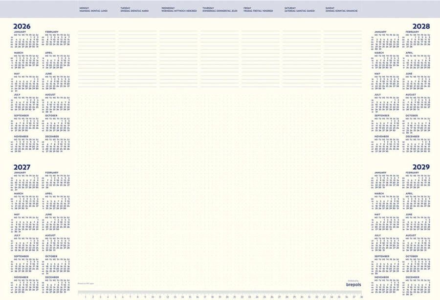 Brepols Onderlegblok 2026 Office Mate 7dagen 1pagina 41.2x59cm