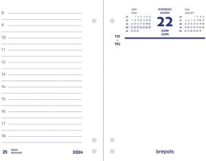 Brepols Omlegblok 2022 3 boorgaten 1 dag 2 pagina 8.4x12cm