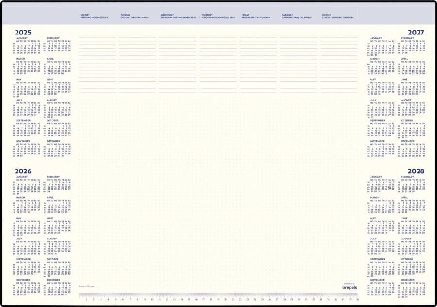 Brepols Onderlegblok 2023 Desk Mate 7dag 1pag 42.2x59cm 35vel in houder