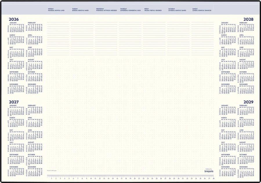 Brepols Onderlegblok 2025 Desk Mate 7dagen 1pagina 412x590x8mm 35vel in houder